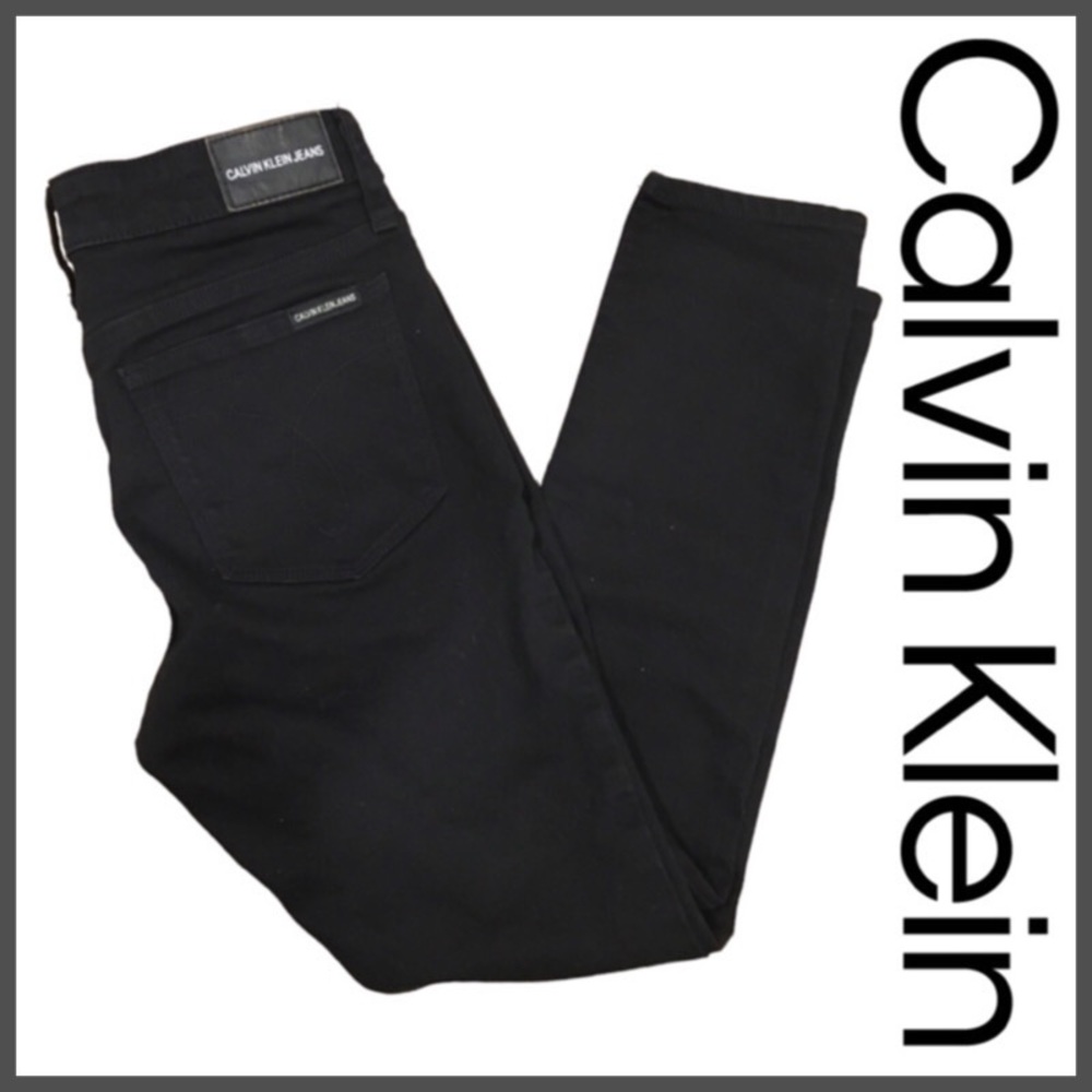 CALVIN KLEIN JEANS Black Skinny Jeans: Style CKJ001, Hipster Vibes, Size 27